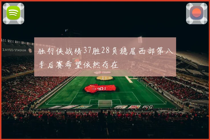 独行侠战绩37胜28负稳居西部第八季后赛希望依然存在